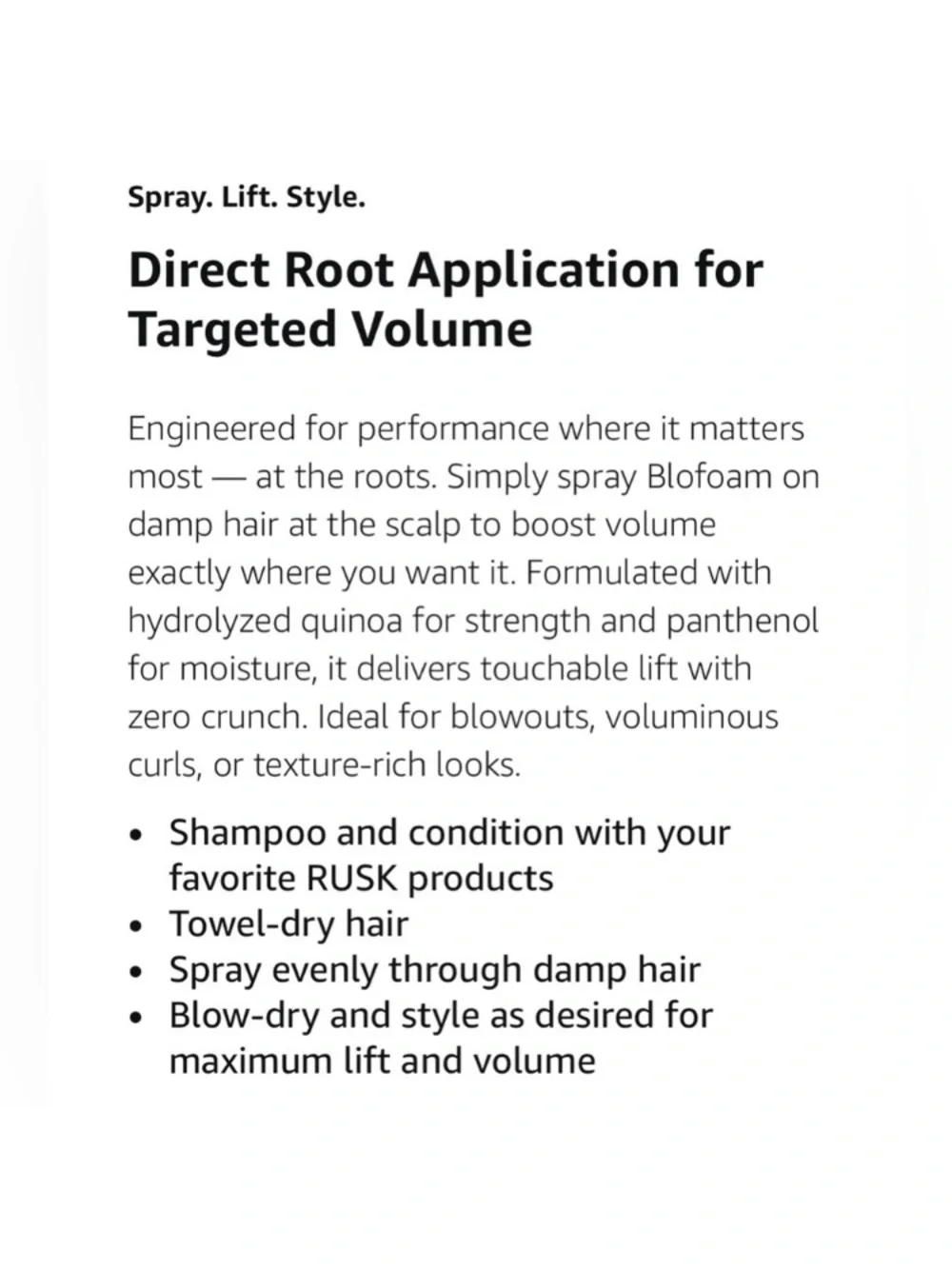Blofoam Texturizing, Root Lifter & Volume Hair Mousse NEW! FULL SIZE
